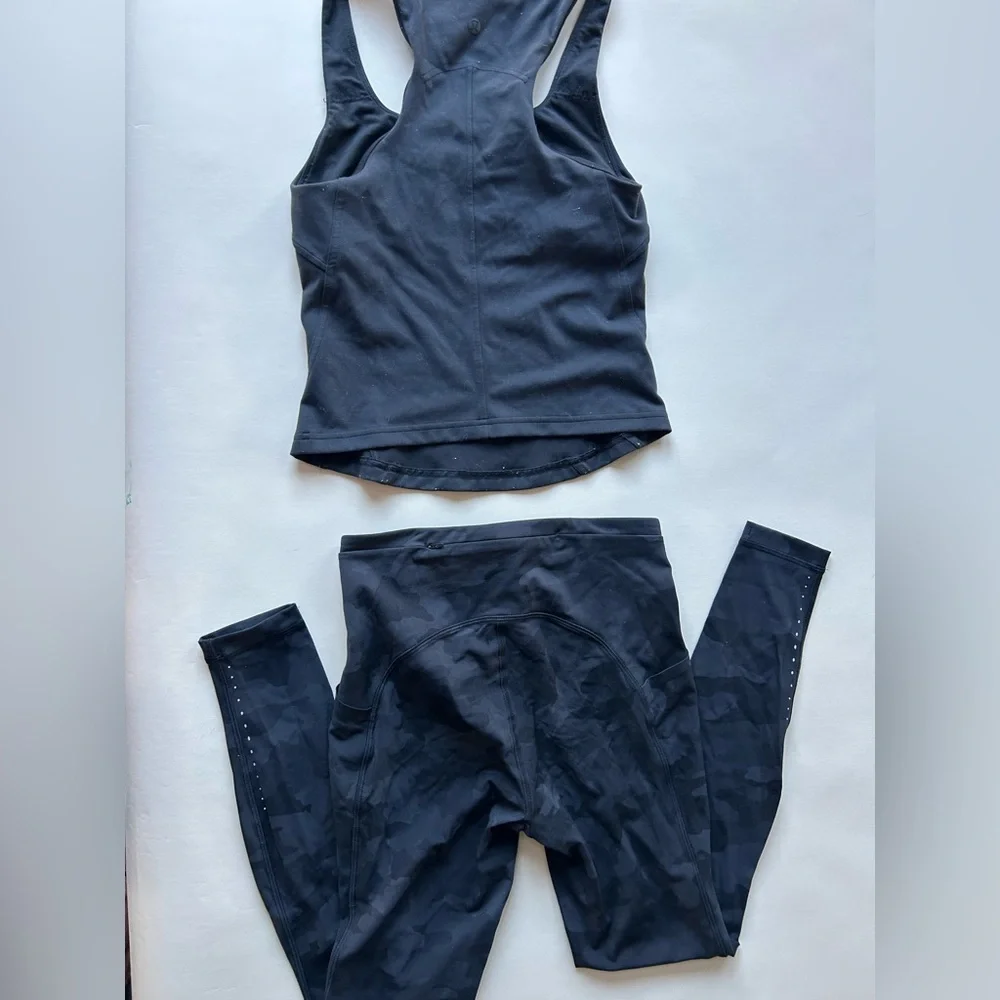 SET Lululemon Athletica Black Camouflage Leggings - Picture 4 of 10